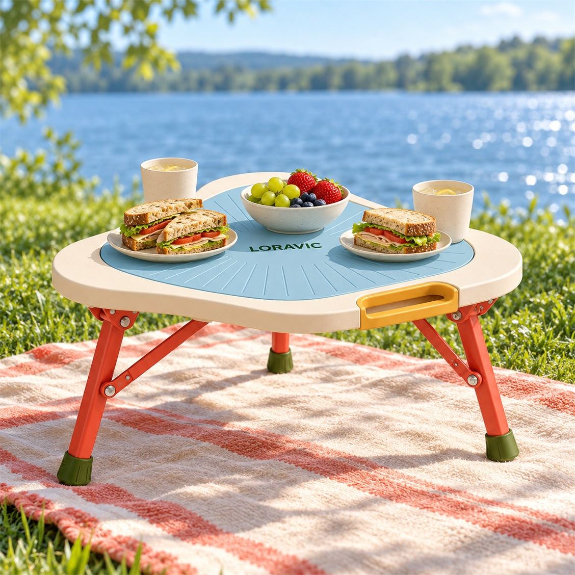 Loravic Low Folding Picnic Table - secondary product or use view